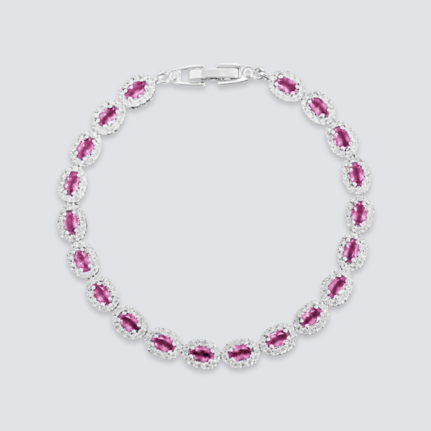 VERY UNIQUE 925 PINK SAPPHIRE BRACELET high quality